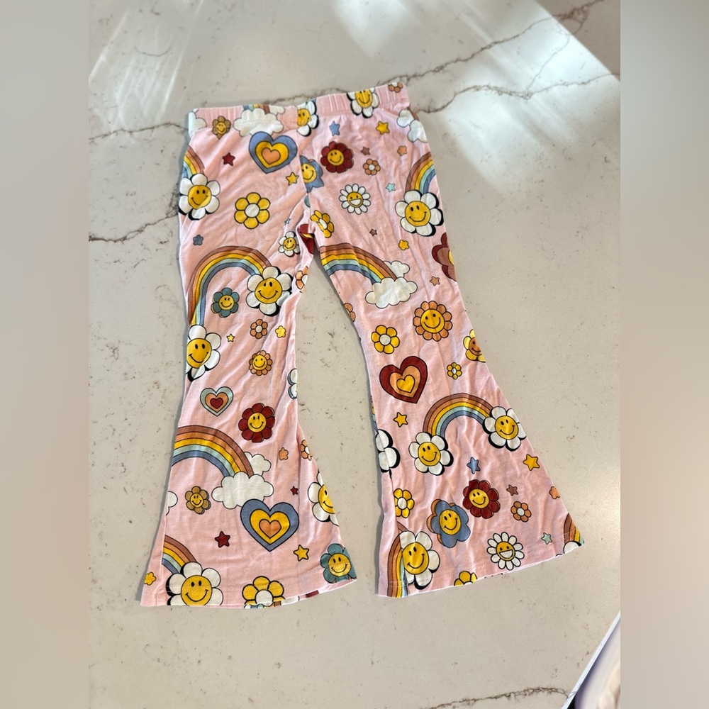 Posh Peanut 2T Hippie Print Bell Bottoms RARE